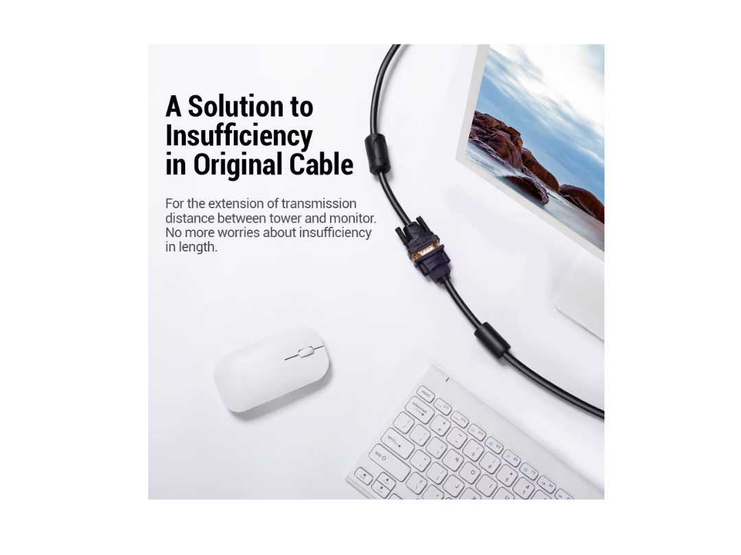Buy Vention VGA Extension Cable 1.5M Black in Qatar Buy Vention VGA Extension Cable 1.5M Black in Qatar